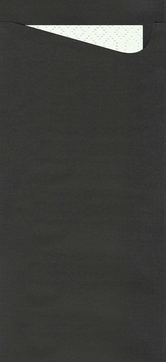 Pochetta Black Cutlery Pouch with 3ply Napkin 400/Box Code 227-5