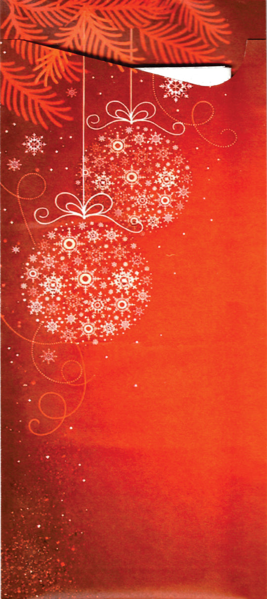 Xmas Festive Red Cutlery Pouch with 3ply Napkin - 250/Box