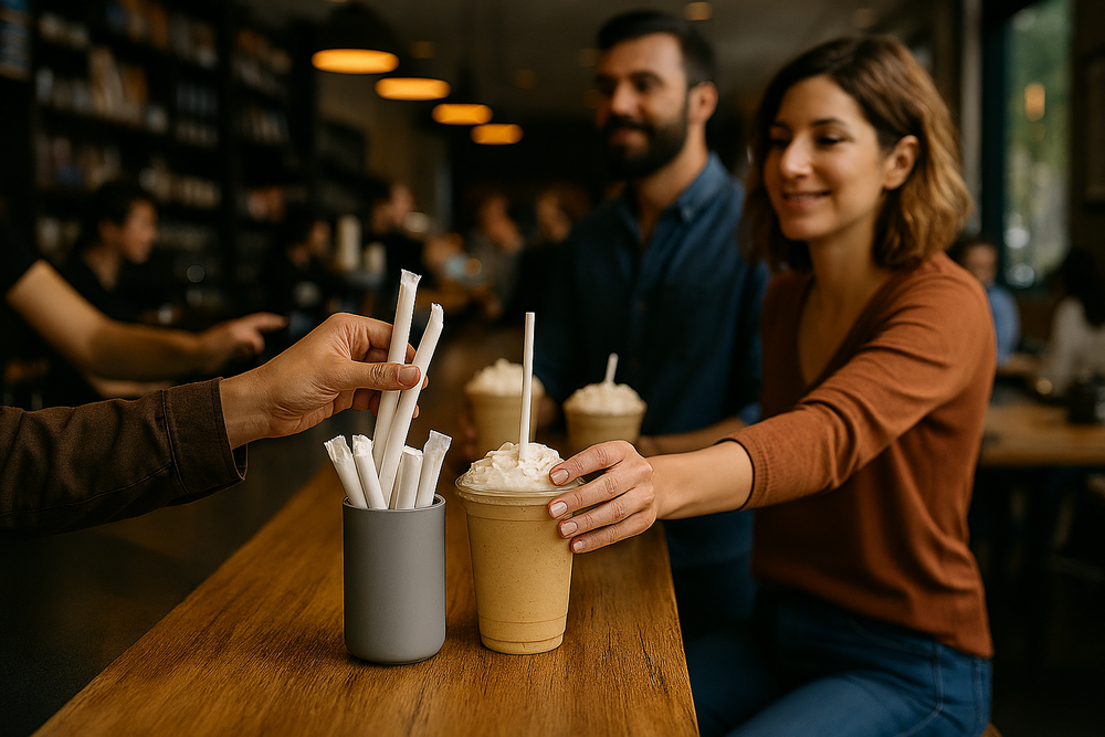 NEW Paper Straw Standard Individually Wrapped White 6000/Box Code SS8200W